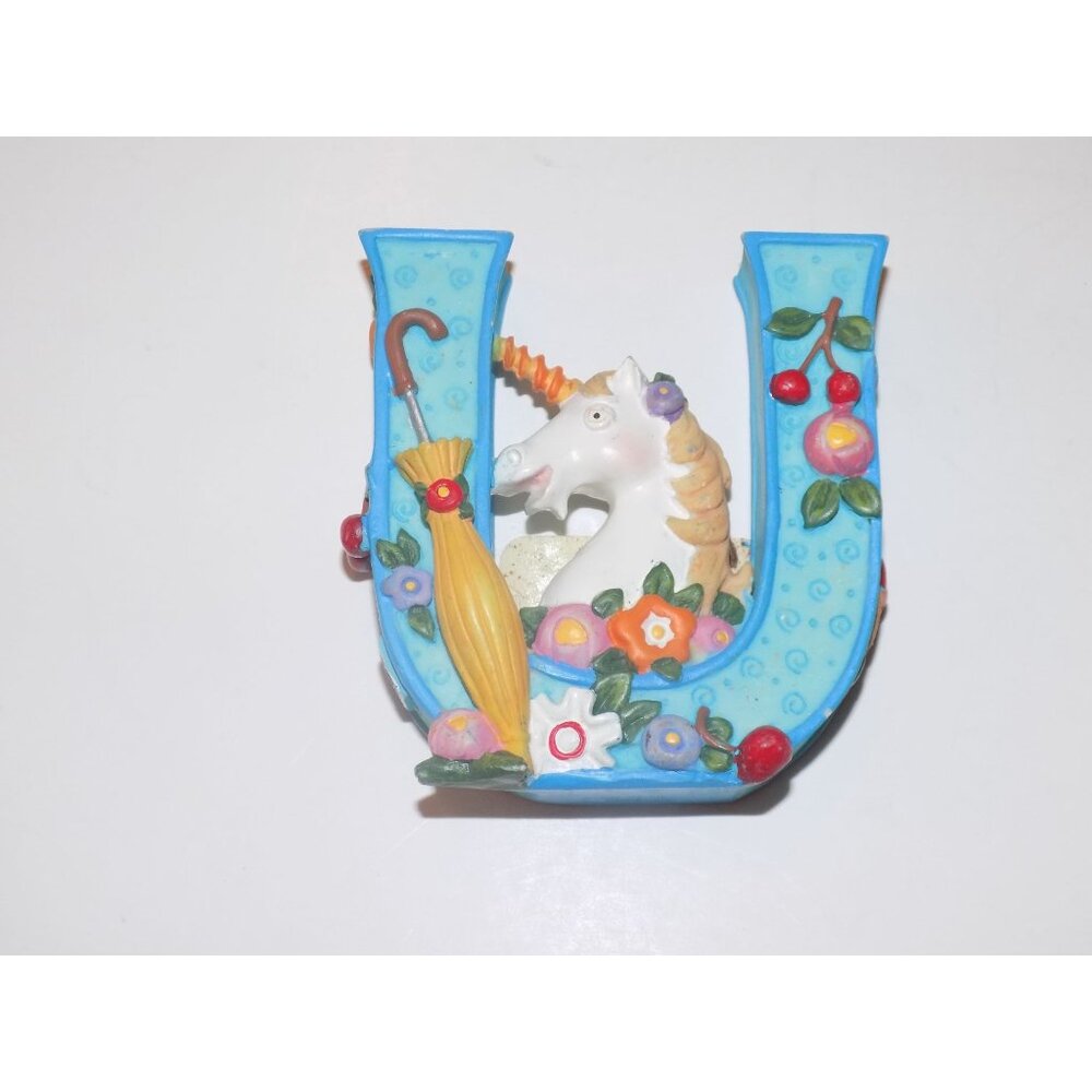 Vintage Mary Engelbreit Alphabet Letter Initial "U" Unicorn Umbrella 1999 - Picture 2 of 6